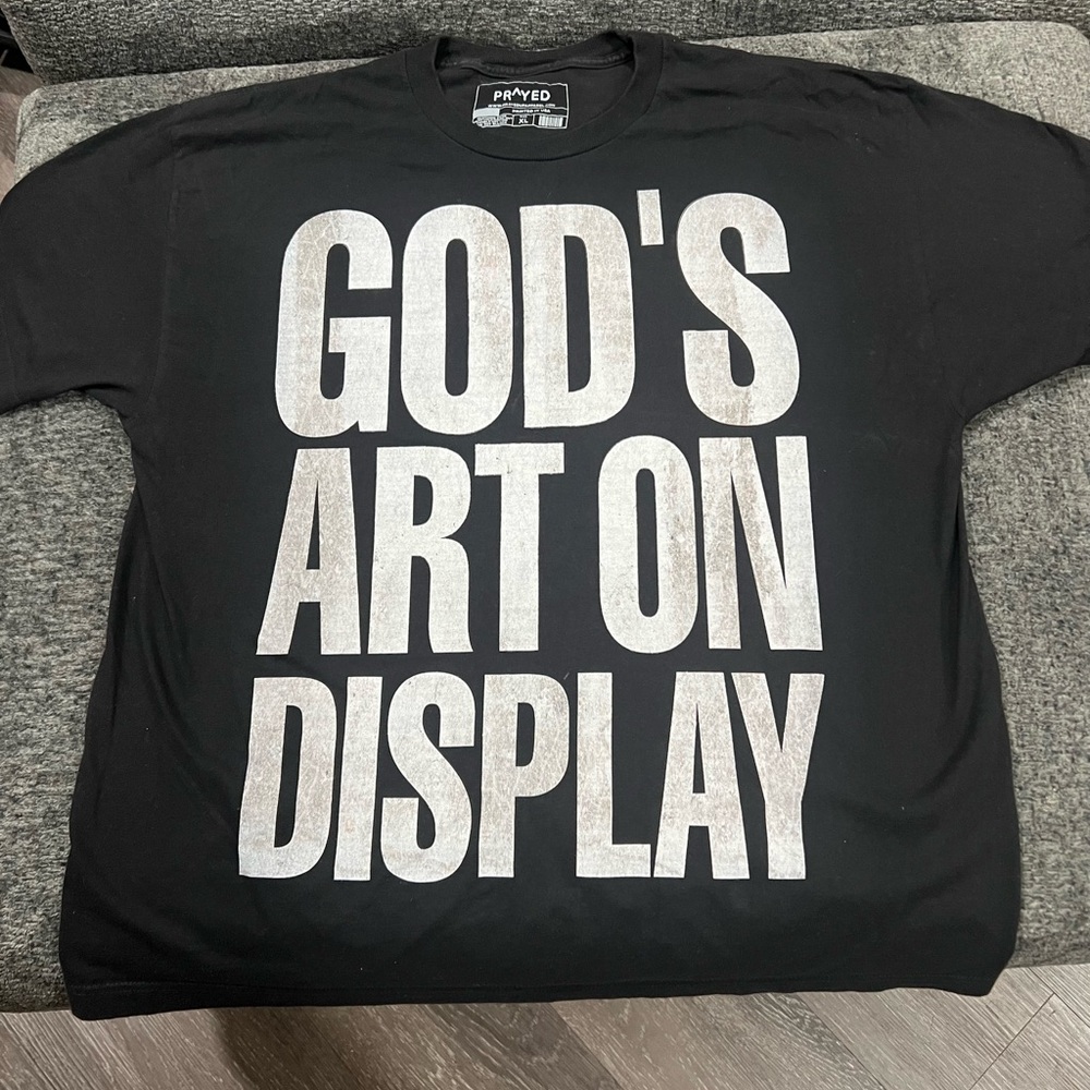 RAYE Black Tee with White Text